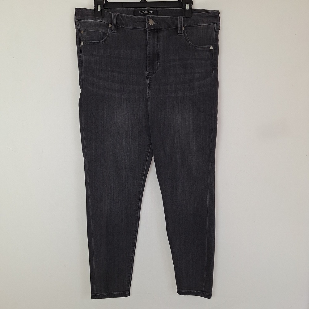 Liverpool Los Angeles High Rise Ankle Womens Skinny Jeans Black 34X24 14P Ankle